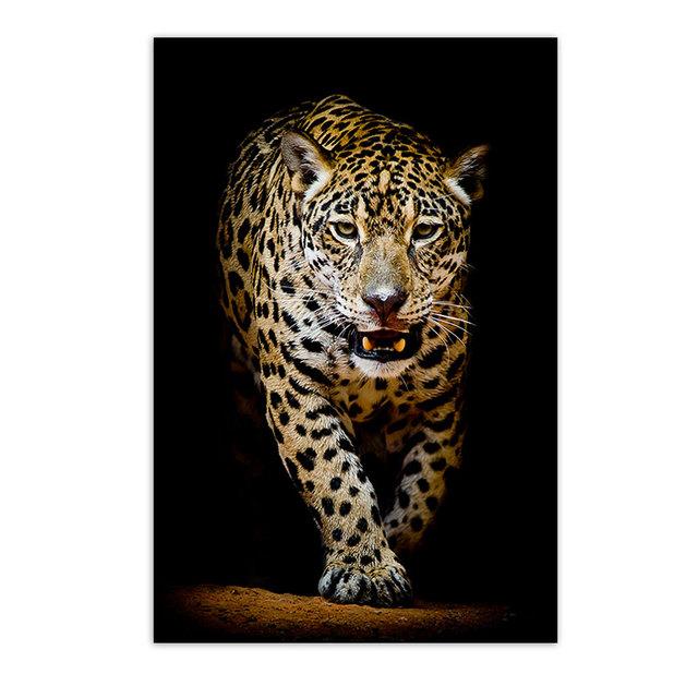 Chůze Leopard Plakáty Tisky Plátno Malba Divoká Zvířata HD Obrázky Nástěnné Umění Panter Dekorace Obraz Pro Dekoraci Obývacího Pokoje