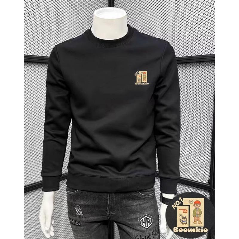 Men s Autumn & Winter Slim Fit Crew Neck Sweatshirt - Fashionable, Simple, Versatile Long Sleeve Design M (Recommended 100-120 Jin)