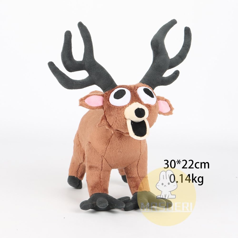 99 Tage zum Überleben Plüschhirsch und Eule Horror-Spiel Cosplay Kindergeschenk Puppen, Merchandise, Flauschig, Weich, Niedlich, Requisite, Halloween, Weihnachten, (B.) [Gebraucht]
