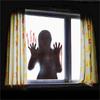 Bloody Handprint Female Ghost Horror Sticker Halloween Decoration Wall Sticker Window Clings