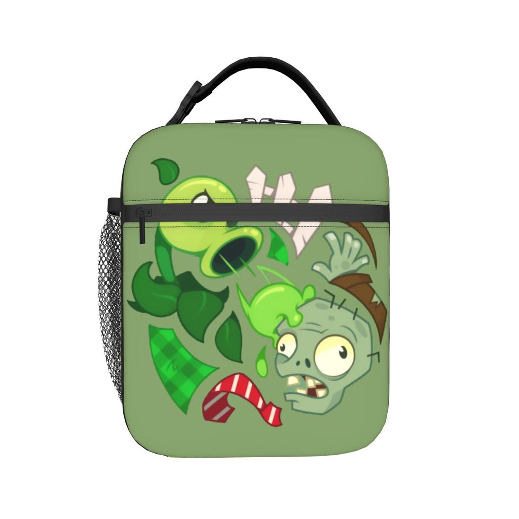 Custom Plants Gaming Zombies Portable Boxes Unisex Leakproof Video Game Cooler Thermal Food Insulated Lunch Bag Office Work