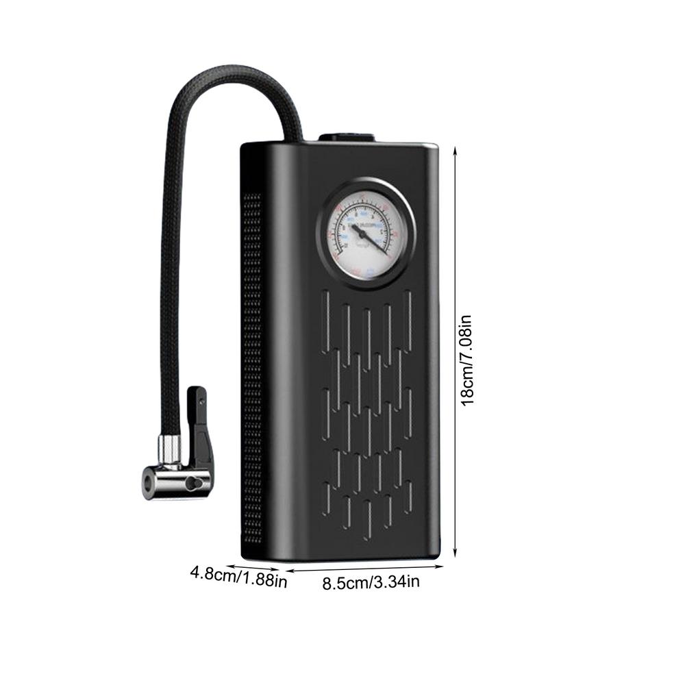 

Автомобильный насос для шин беспроводной насос для шин с указателем давления портативный насос для шин воздушный насос для автомобиля мотоцикла мяч чёрный