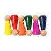 Toys Colorful Blocks Assembled House Building Blocks Rainbow Color Puzzles Toy Peg Dolls