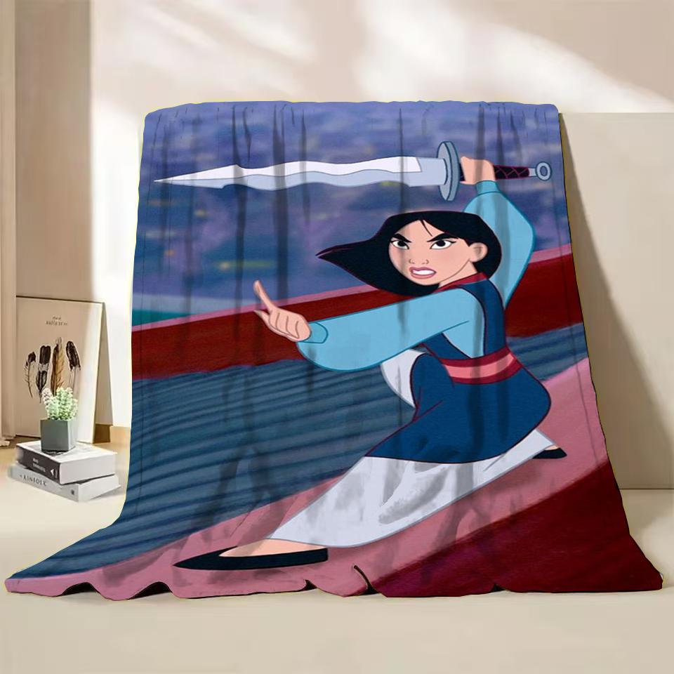 Disney Mulan Flannel Throw Blankets for Bed Sofa Home Bedroom Office Travel Children's Cover Blanket Kids Winter Warm Soft Gifts
