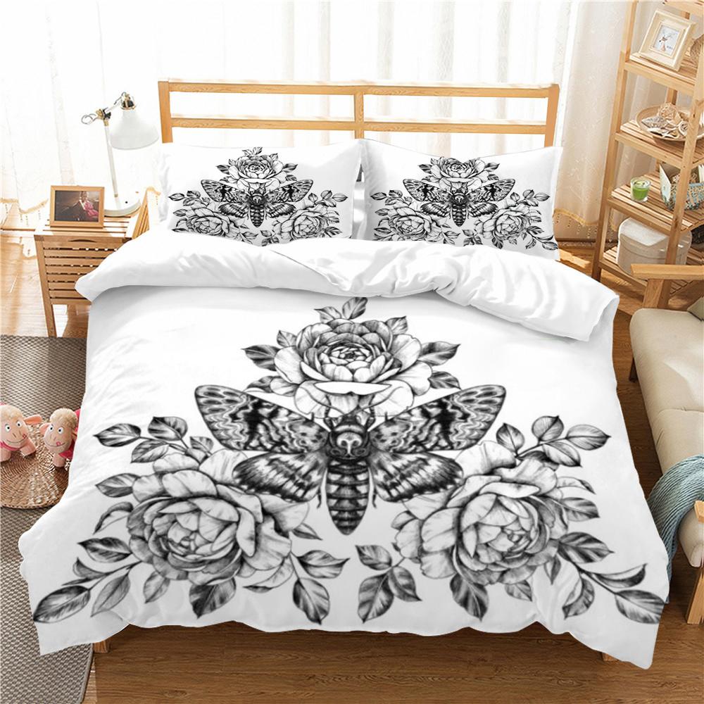 3D Skull Printing Duvet Cover Set Cartoon Bedding Set Highend Pillowcase Children Bedding Suit Single Size Double Size Bed Cover