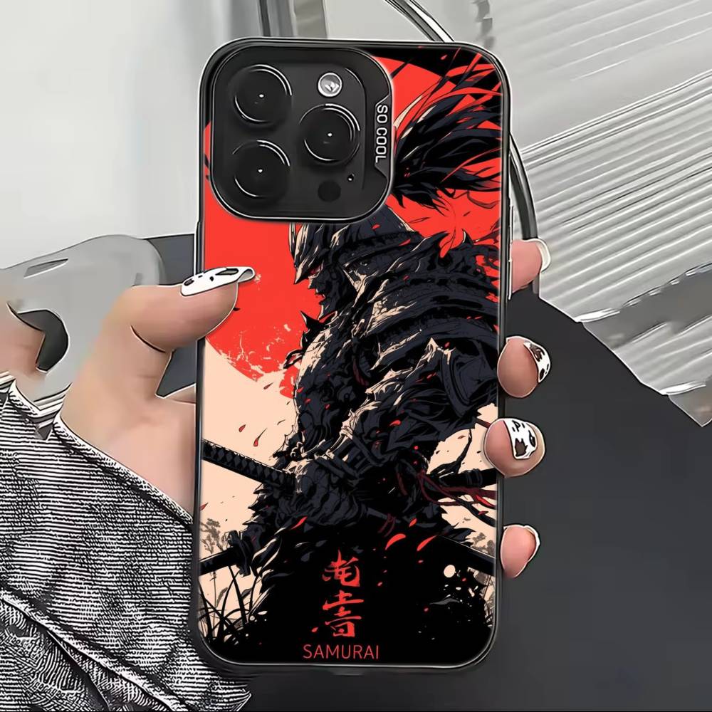 Personalized Japanese B-Bushido Phone Case For iPhone 17,16,15,14,13,12,11 Plus,Pro Max,XS,Colored Silver Plated Inside Cover