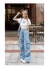 2024 American Retro High-Waist Women's Wide-Leg Workwear Pants
