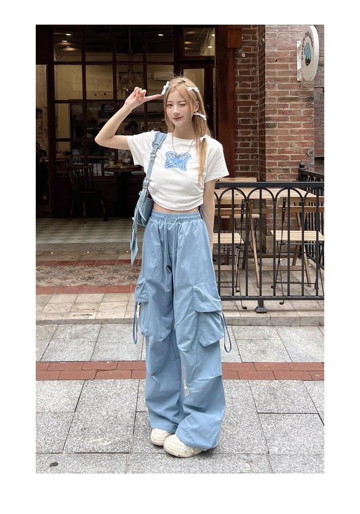 2024 American Retro High-Waist Women's Wide-Leg Workwear Pants