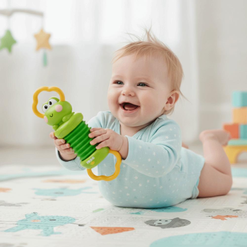 Cartoon Frog Musical Instrument Toy Handheld Early Educational Toy Accordion Toy  Early Education