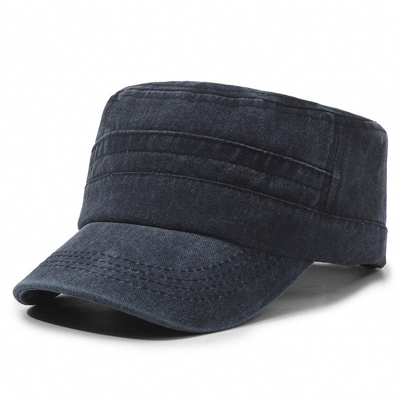 Pánská obnošená vojenská čepice s plochým vrškem, jarní/letní kachní kšiltovka, klobouk proti slunci v korejském stylu