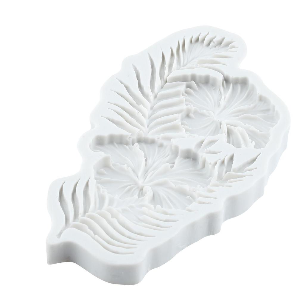 Hibiscus Flower Silicone Molds Leaf Fondant Mold Cake Decorating Tools Cupcake Topper Candy Chocolate Gumpaste Mold