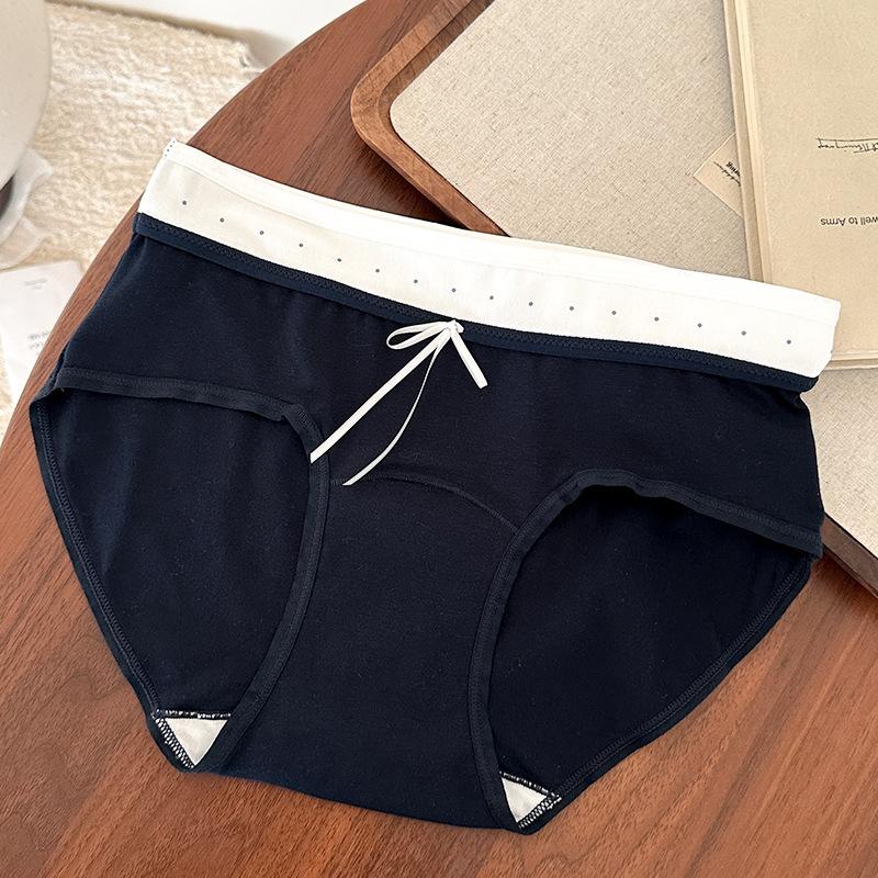 Class A bacteriostatic underwear girls' women's briefs, new summer thin extended crotch bow shorts