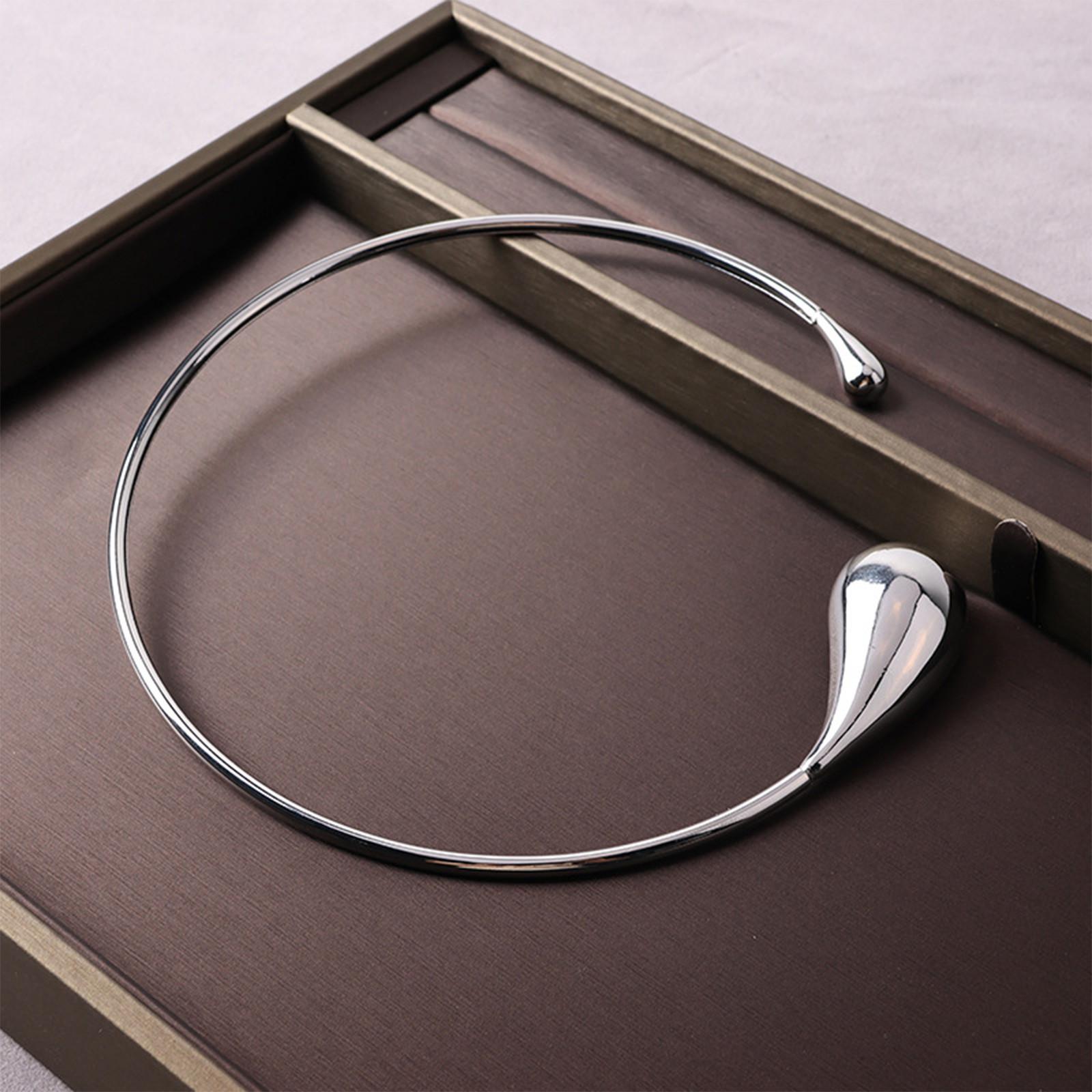 

Минималистский и холодный фен-шуй каплевидный открытый воротник, модный, персонализированный, легкий, роскошный, высокого класса, женская цепочка на шею One Size золотой