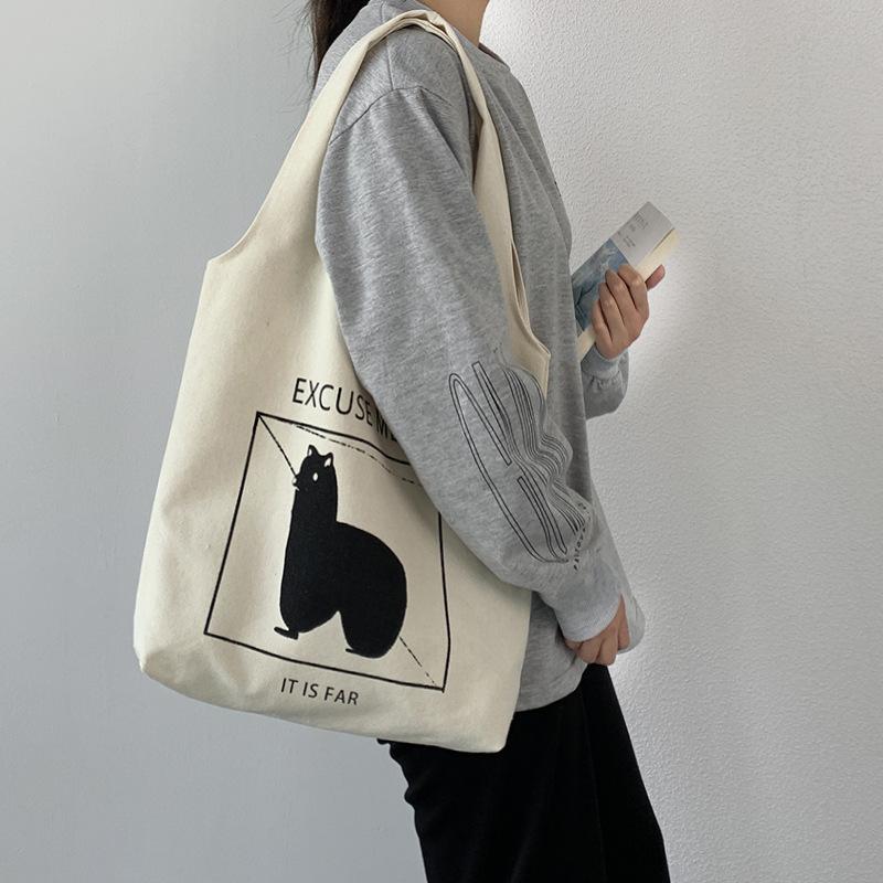 

Литературная Ретро Большая Вместимость Майка Холщовая Сумка Женская Летняя