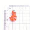 10Pcs Charms Simulation Shrimp 20x30mm Resin Pendant for Earring Bracelet Necklace Keychain DIY Jewelry Making Accessories.