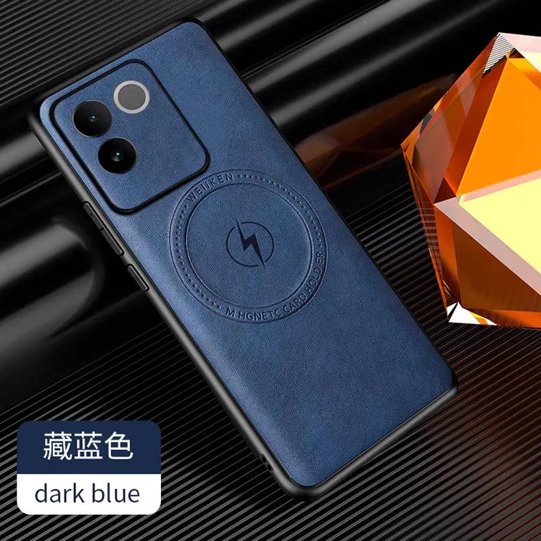 For Magsafe Leather Armor Phone Case For Vivo X200 Pro Luxury Shockproof Wireless Charging Full Cover For Vivo X90 X100 Pro Plus