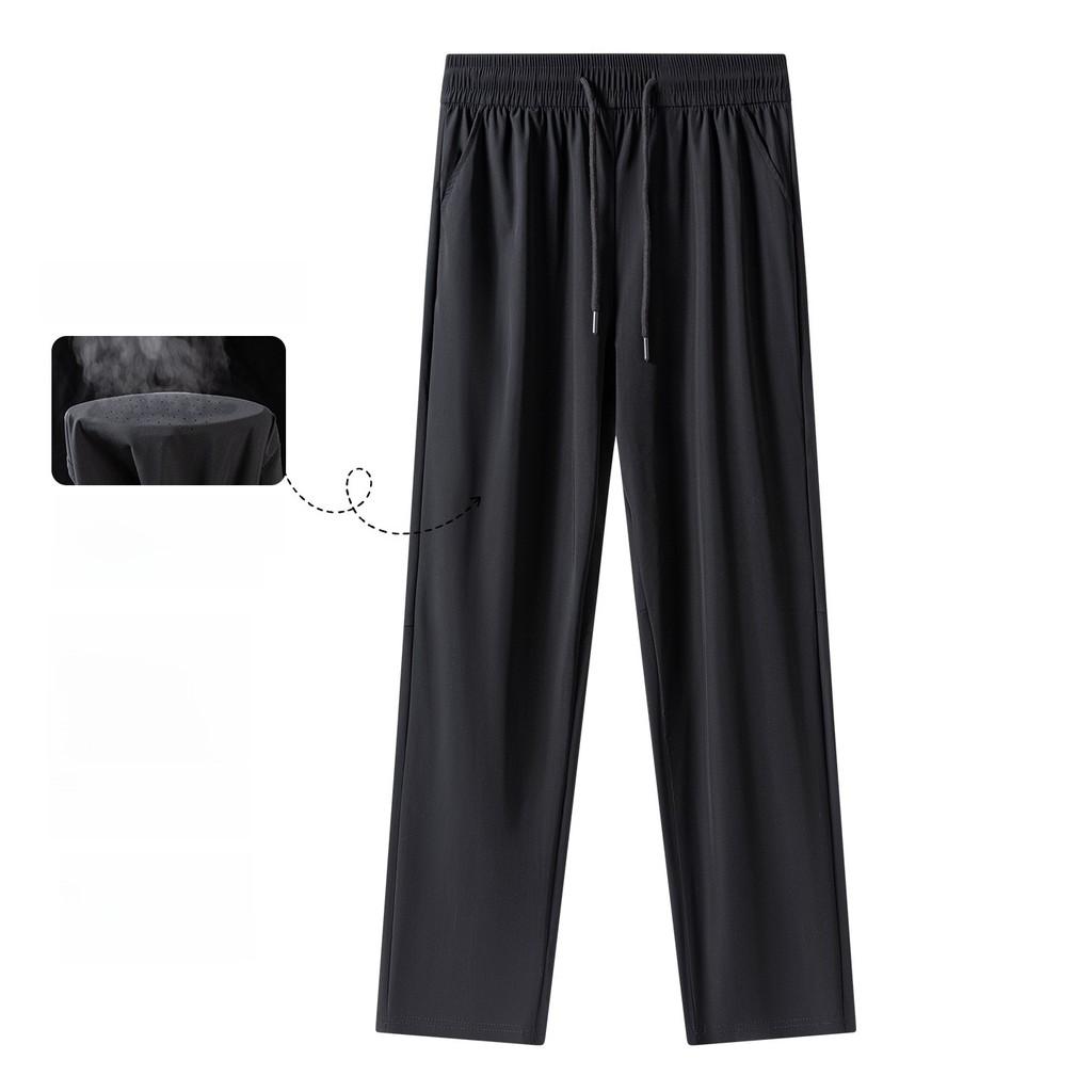 Mens Ice Silk Casual Pants With Quick Dry Fabric For Summer Active Wear