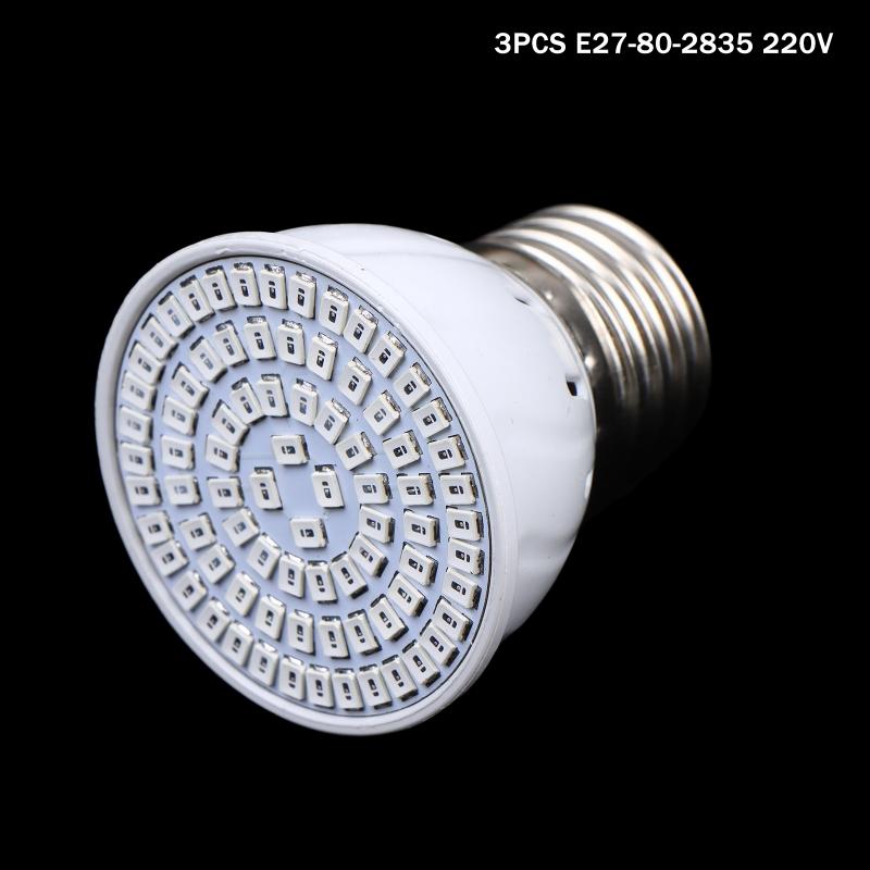 3Pcs E27 LED Plant Grow Light 110V 220V Hydroponic Growth Light Full Spectrum Indoor Hydroponics Flower Seedling Phyto Lamp