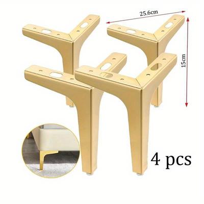 4 pièces Pieds de Canapé de Remplacement DIY Pieds en Métal pour Meubles Pieds Triangulaires Modernes Pieds d'Armoire Canapé Chaise Robuste Pieds d'Armoire Canapé