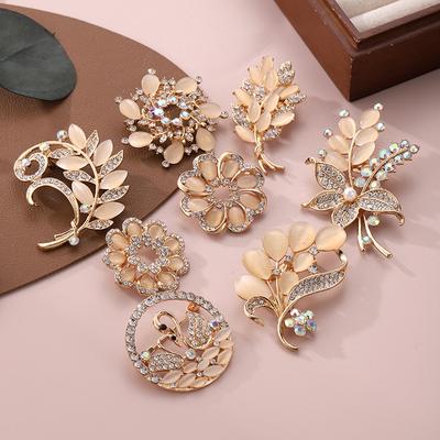 Brož Prémiové doplňky do niky Kreativní dámský módní límec Diamond Anti-light Temperament Corsage