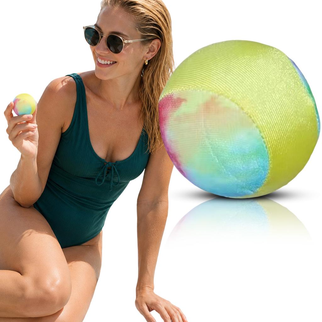 Water Bouncing Ball 5 5cm Diameter Elastic Fabric Surface Lightweight Floating Design for Outdoor Pool Lake Beach Play
