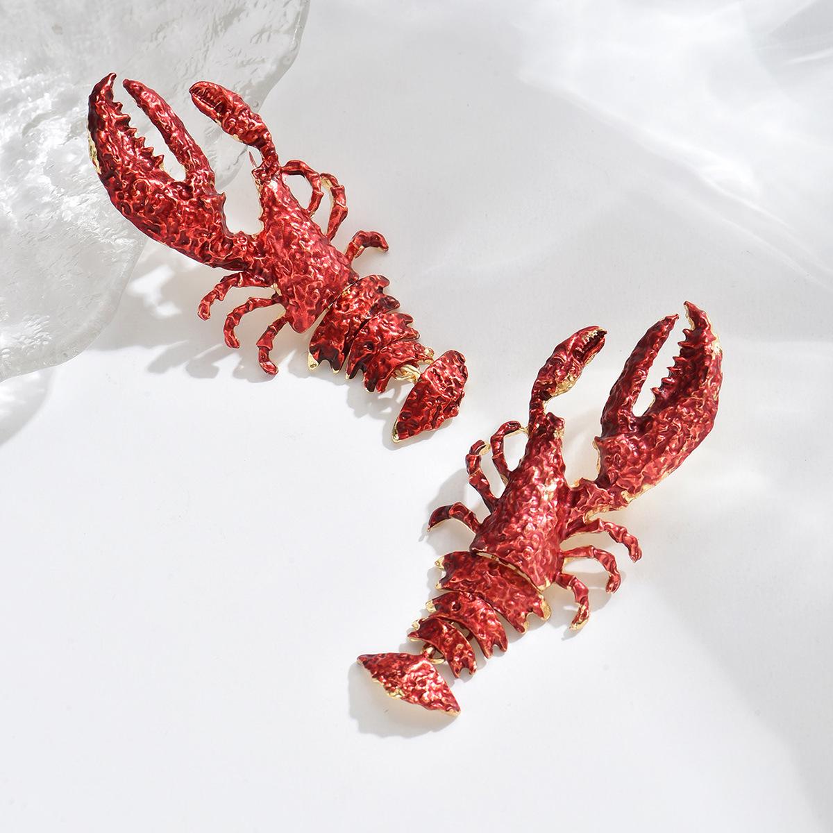 

Модні сережки-краплі для жіночих прикрас червоний