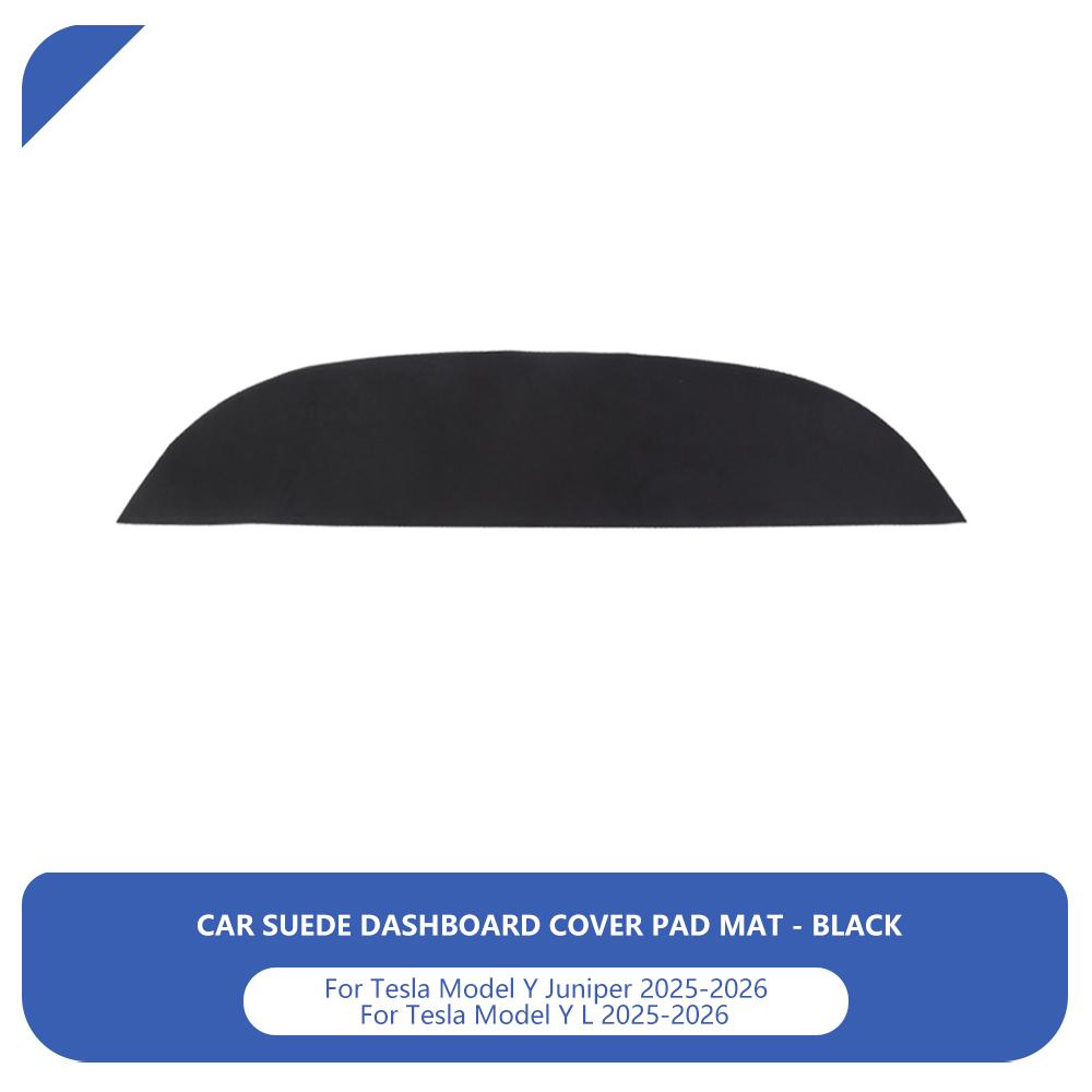 

For Tesla Model Y Juniper Model Y L 2026 2025 Dashboard Cover Pad Suede Sunshade Protector Anti-UV Mat Non-slip Pads Accessories чёрный