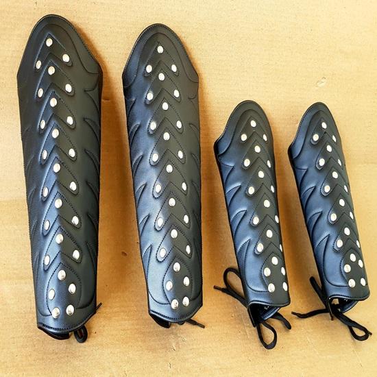 Sammlerstück: Lederpanzer, Arm- und Beinschutz, Rollenspiel-Halloween-Artikel, Geschenk