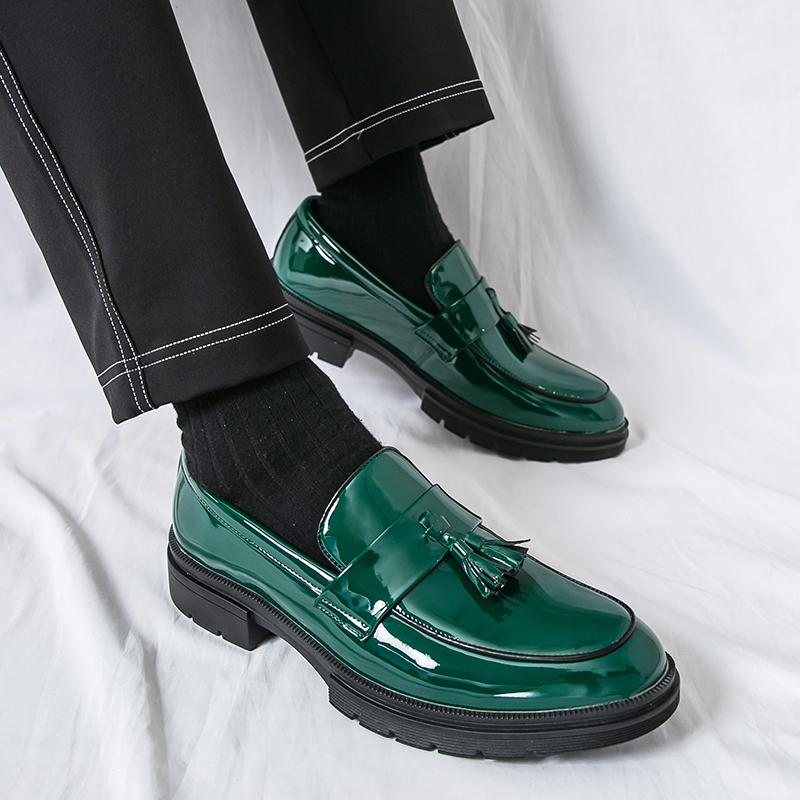 Men Business Fringed Shoes American Casual Comfortable Thick-soled Durable Fashionable Leather Shoes Travel Shoes Size 38-46