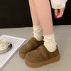 Thick-soled one-pedal fluffy children winter velvet new cotton shoes to keep warm