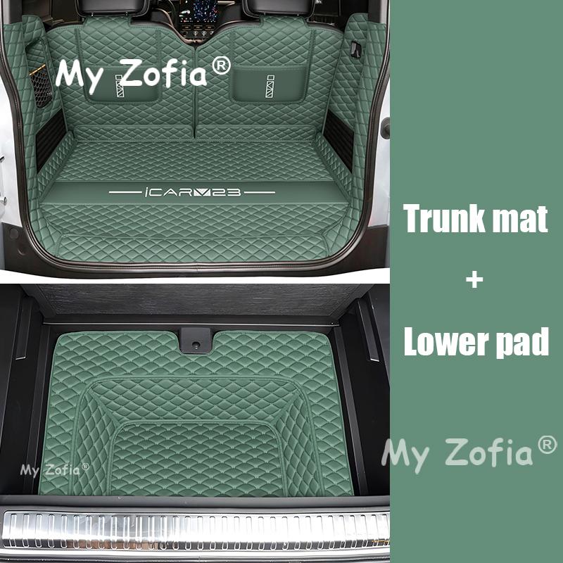 For Chery iCAR V23 iCAUR V23 2025 2026 Car Trunk Protection PU Leather Mat Catpet Interior Modification Cover Part Accessories F5