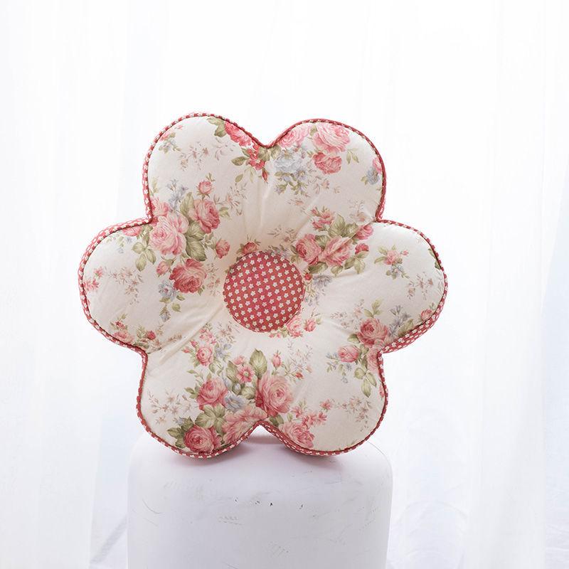 Korejský polštářek s květinami švestky: Celobavlníkový polštářek na zdřímnutí do kanceláře a ložnice