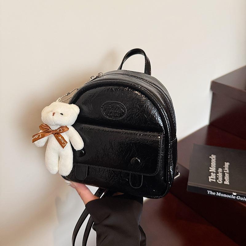 

Ретро мини-рюкзак женский новый осенне-зимний высококлассный легкий дорожный маленький рюкзак школьный чёрный