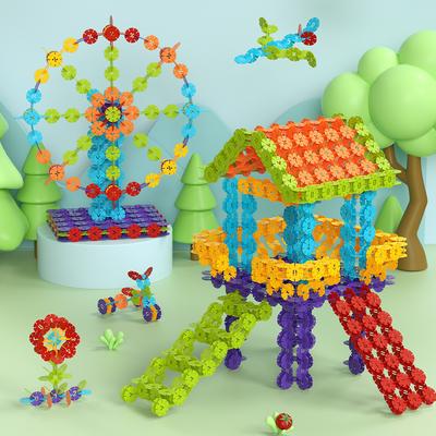 Kinder Schneeflocke Baustein Montage Spielzeug Kindergarten Baby Pädagogisch Strom einstecken