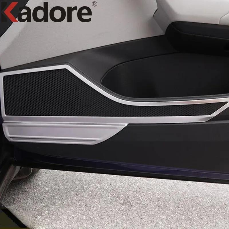 For Volkswagen VW T-cross Tcross 2018- Steel Car Inner Door Audio Speaker Cover Trim Loudspeaker Frame Accessories