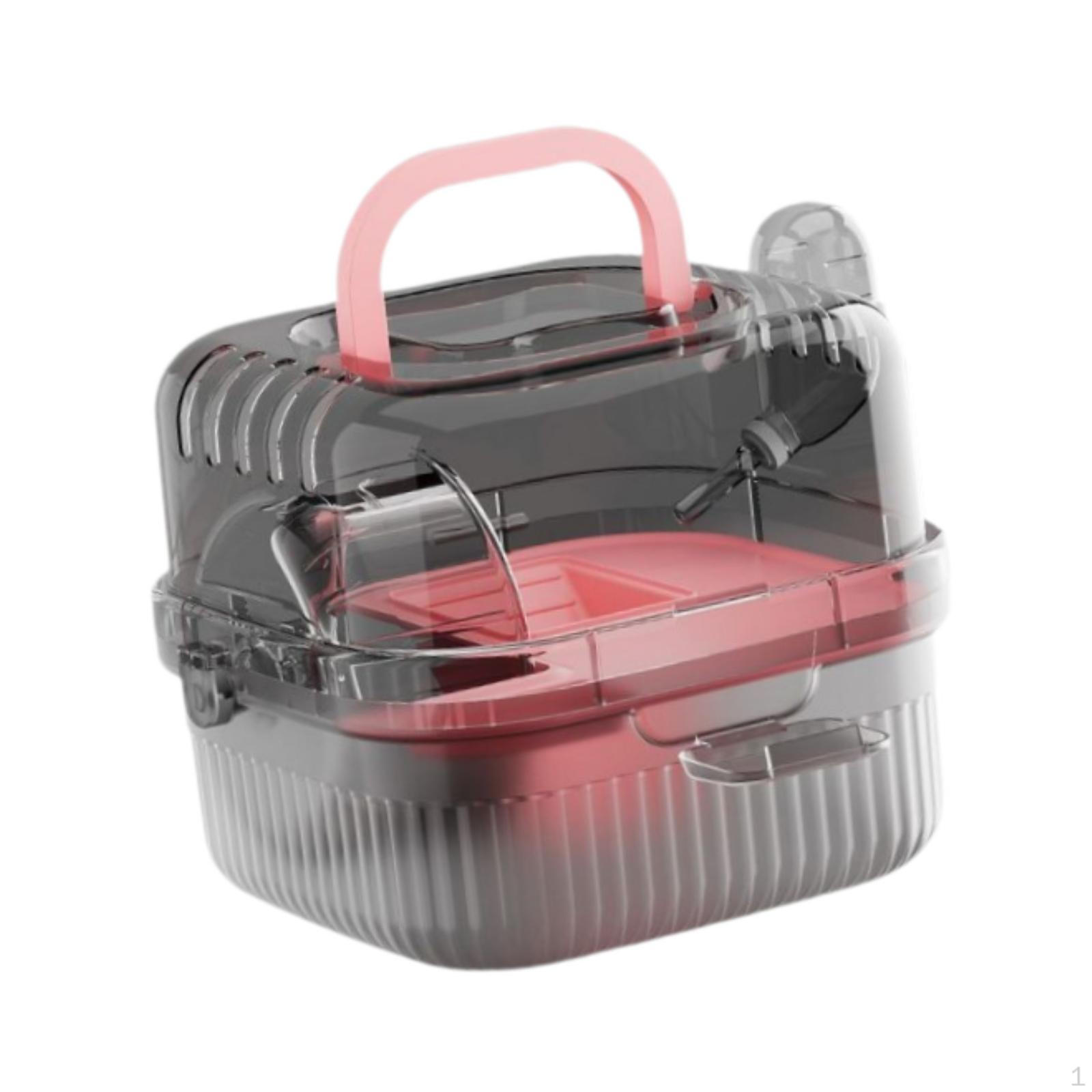 2 Layers Hamster Habitat Versatile Portable Exercise Playing House Cage Small Animal розовый