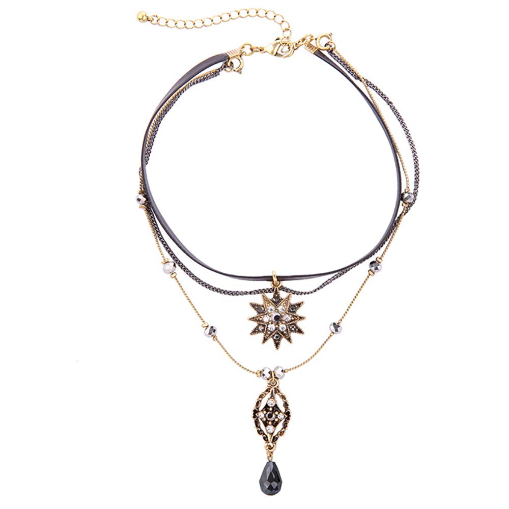 

Casvno Choker Necklace, Women s, Layered Star Pendant Necklace Jewelry, Metal