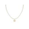 Glass Pearl Dripping Oil Mountain Tea Flower Pendant Necklace for Women - Floral Pearl Collar Chain