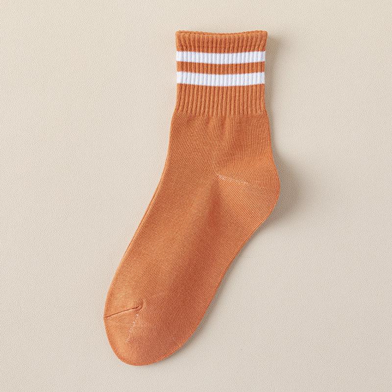 Damskie Wiosenno-Jesienne Paski Czysta Bawełna Wszystkie Rodzaje Ciepłe Sportowe Skarpety Tube