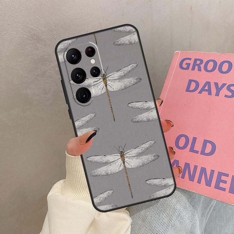 Floral Colorful Dragonfly Case For Samsung Galaxy S24 FE S21 FE S20 S22 S23 S25 Ultra S9 S10 Plus S25 FE Cover Coque