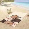 Kawaii Panda Print Beach Towel Set Tropical Summer Pool Towel Beach Decor Cute Cartoon Animal Gift Home Decoration Picnic Mat