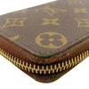 LOUIS VUITTON M61536 Zip Around Monogram leather Portefeuille Clemence Purse Brown leather Used