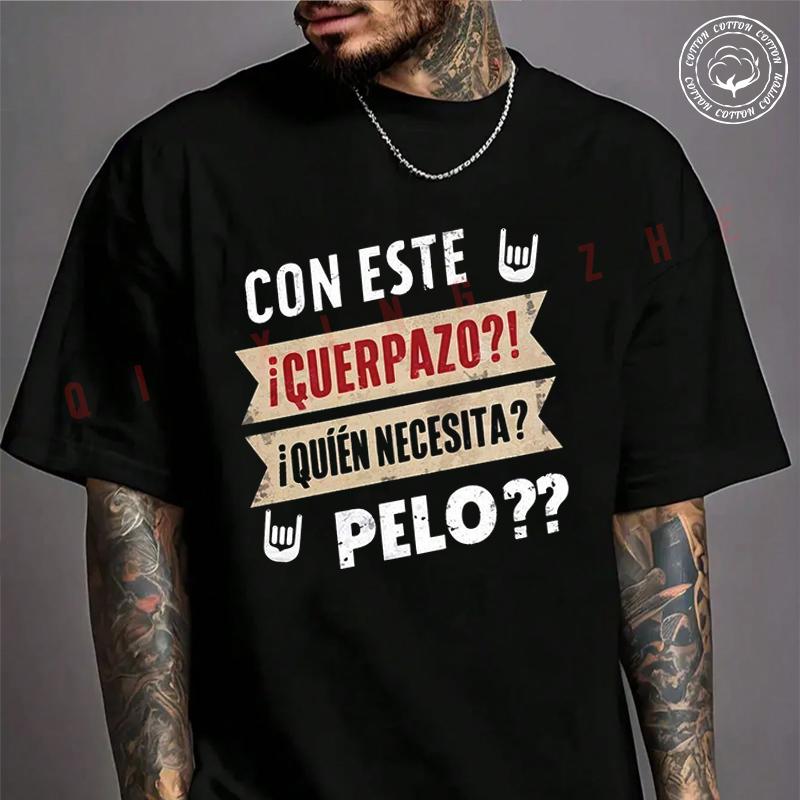 Letter Print Moto Cotton T-shirt Summer Casual Short Sleeved Basic TShirt Round Neck Unisex Top