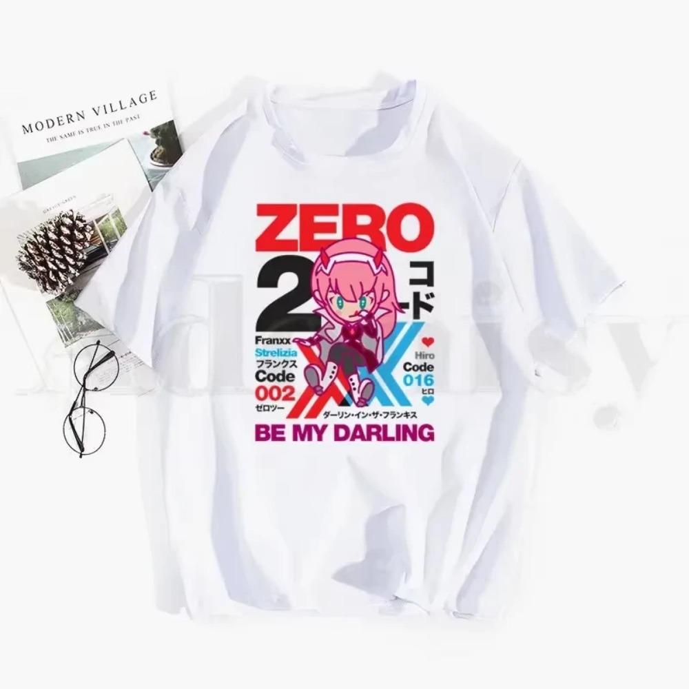 Zero TWO Darling In The Franxx Anime 02 Harajuku Tričko Hip Hop Dívčí Top Trička Harajuku Trička Pánská Móda Letní Trička