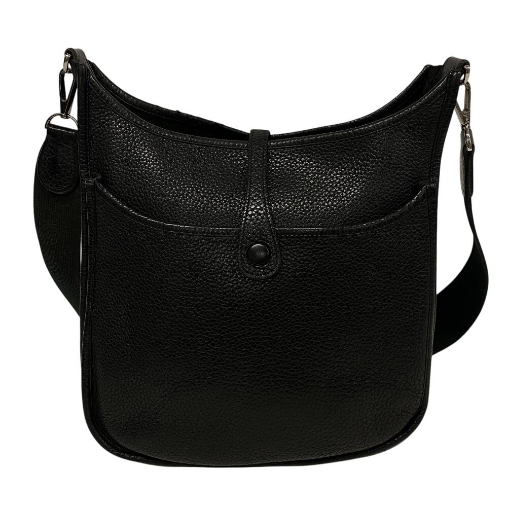 HERMES Taurillon Clemence Taurillon Clemence Evelyn 3 29 PM Shoulder Bag black Taurillon Clemence mens Used