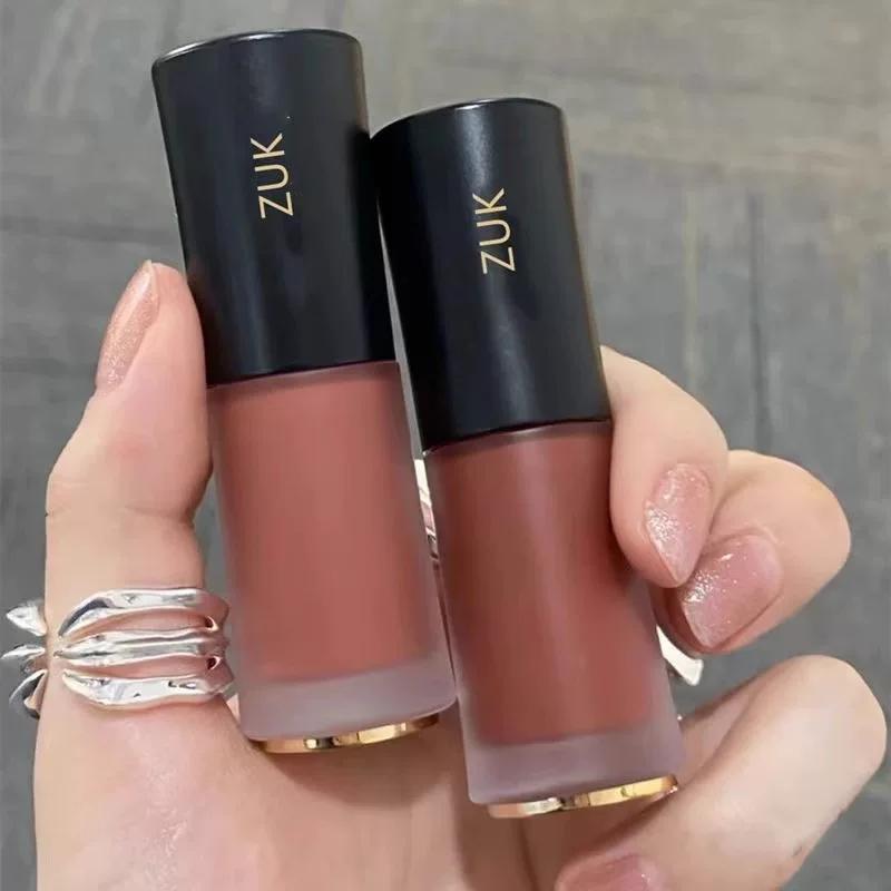 Slim Waist Lip Glaze Matte Velvet Lip Mud Long-Lasting Non-Fading Non-Stick Cup Lipstick Student Style Affordable and Brightening