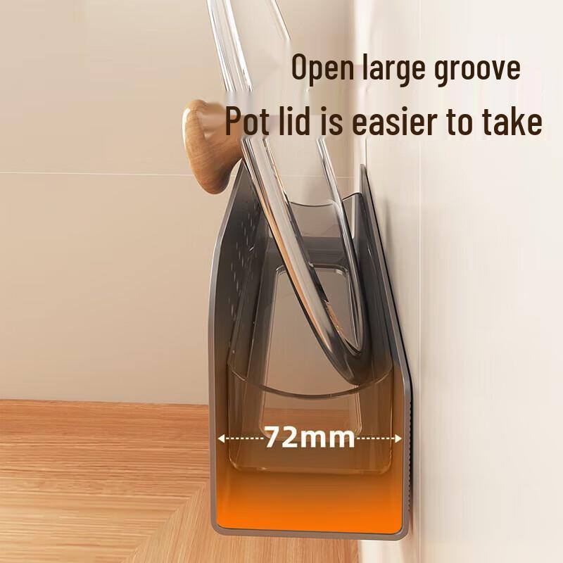 Wandmontierter Topfdeckel- und Utensilienhalter