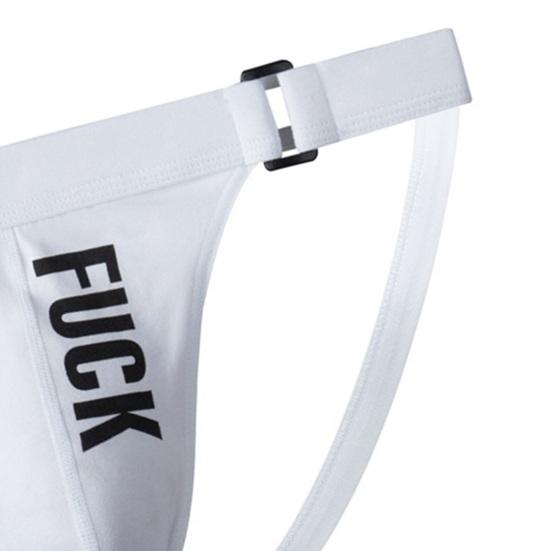 JOCKMAIL Men Briefs Letter Print Hip Lift Male Good Stretch Sexy Thong