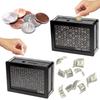 1000USD Black Reusable Piggy Bank With Money Goal Counter Piggy Bank DIY Saving Money Box For Helps The Habit Of Saving
