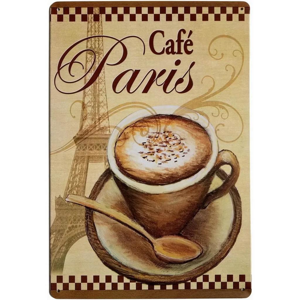 Vintage Coffee Metal Tin Sign Plaque Metal Plate Retro Wall Art Posters For Cafe Bar Pub Kitchen Club Iron Painting Decoratio